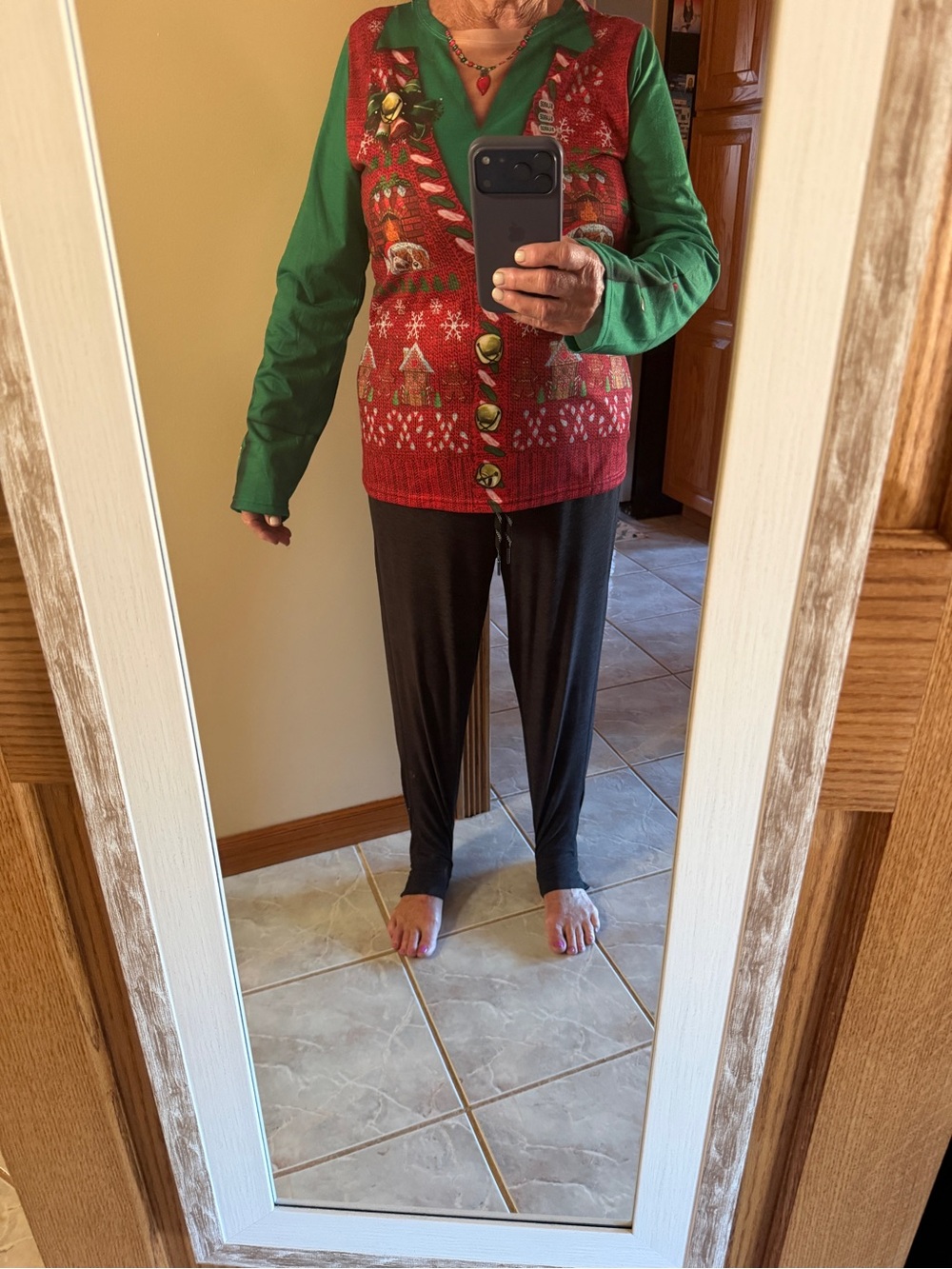 Women's NWT XL Holiday Ls Shirt